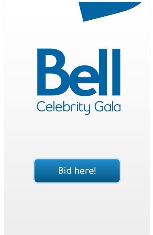 Bell Celebrity Gala: Interactive Auction Screenshot 1