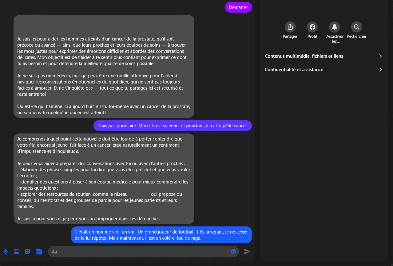 Prostate Cancer Conversation Helper Screenshot 2
