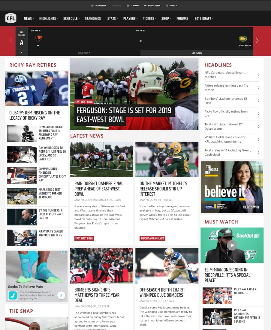 CFL.ca: Enterprise Multisite CMS Screenshot 1