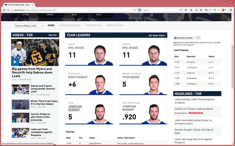 Sportsnet.ca: 90% Database Optimization Screenshot 3